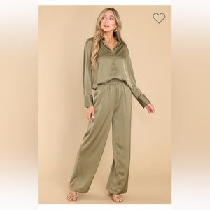 Little Miss Perfect Olive Green Pants worn 1 time to dinner and dry cleaned
